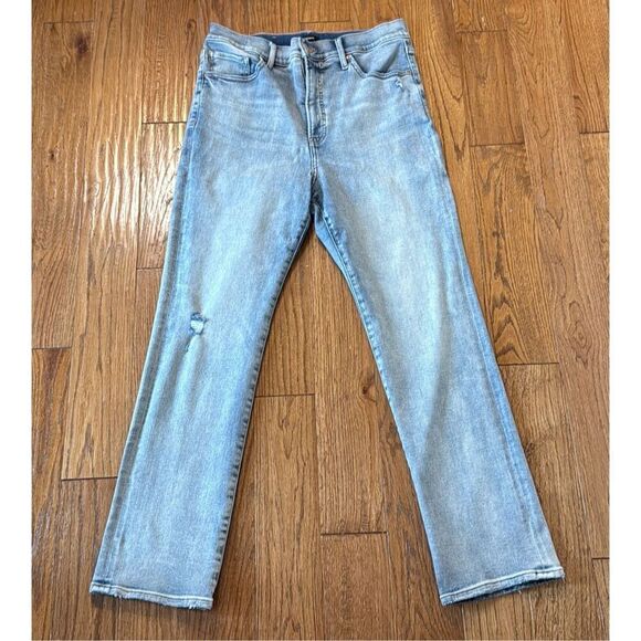 Express 90’s slim super high rise light wash jeans size 14 - Picture 13 of 15